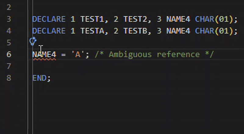 PL/I Quick Fix Example